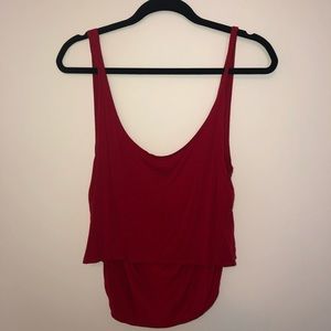 Red crop top